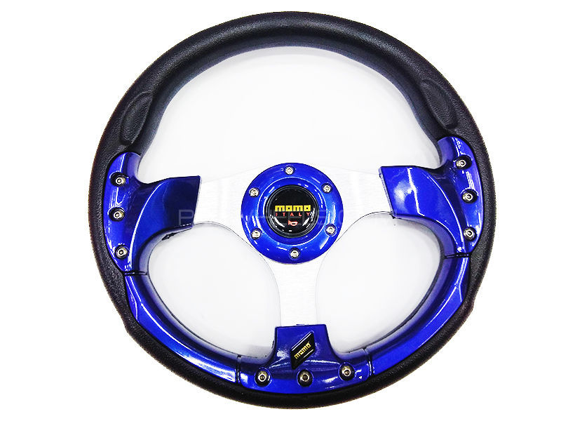 MOMO Steering With Nuts - Blue Image-1