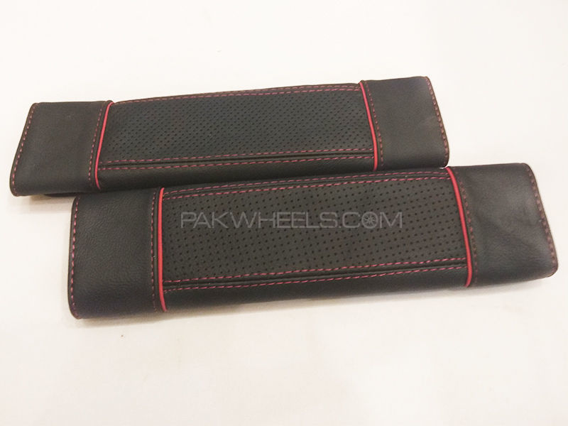 Seat Belt Cover - Black & Red Image-1