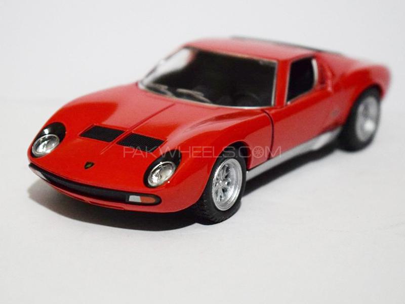 KinSmart Metal Body Die Cast Lamborghini Miura 1971 - Red Image-1