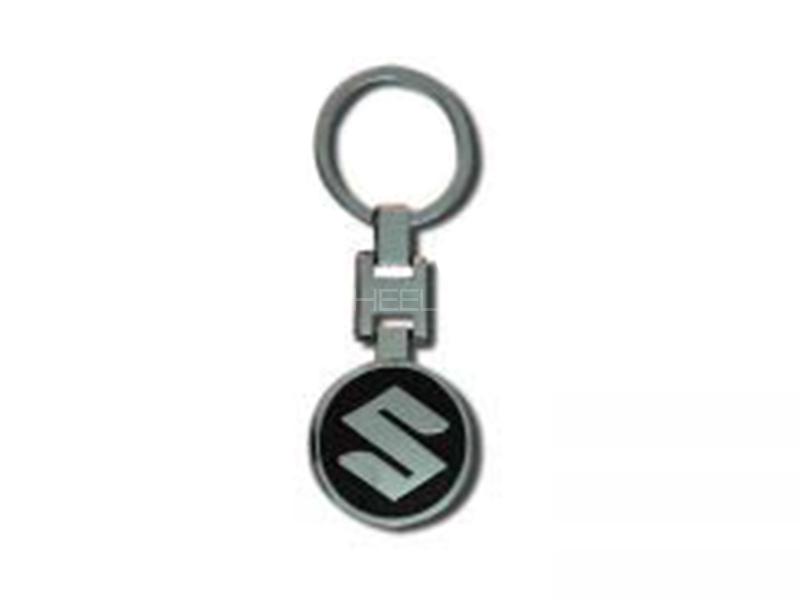 Metal Keychain - Suzuki Black And Chrome  Image-1