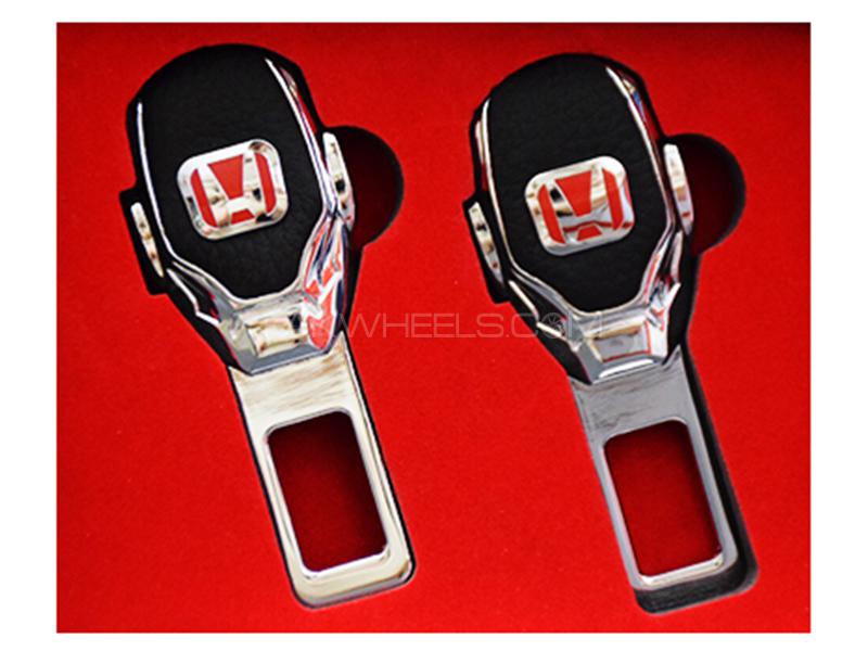 Honda Leather & Metal Style Seat Belt Clips Image-1