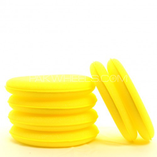 Car Geek Yellow Foam Applicator Pad 6 PACK Image-1