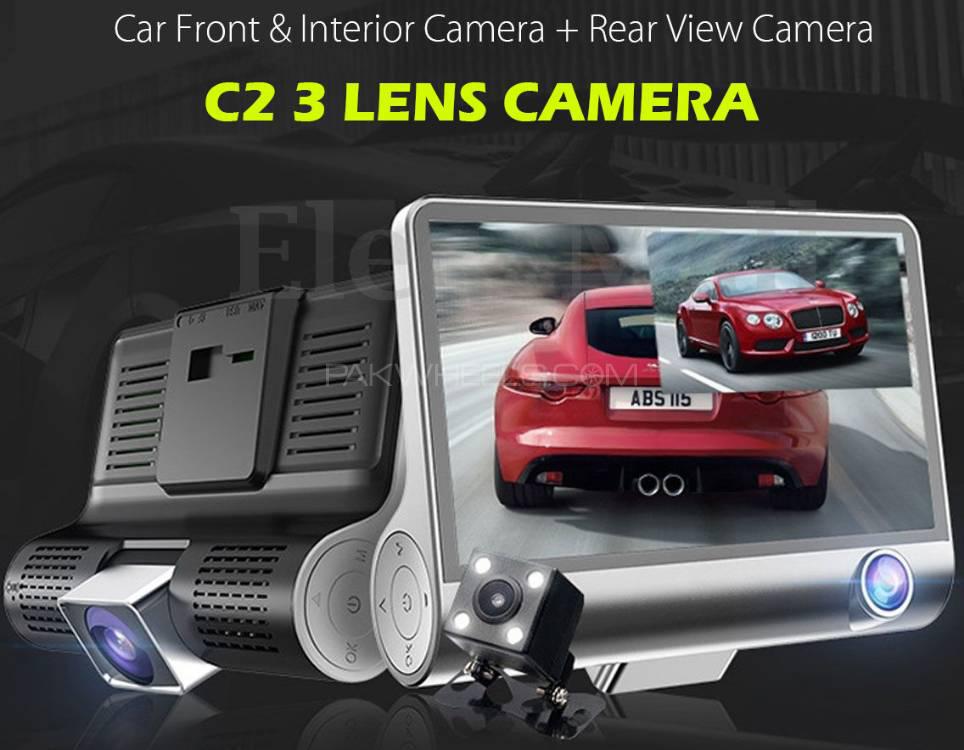 For All CARS Best OFFER (3 IN 1) DVR Camera Front-Inside-Rear F.HD C2 Image-1