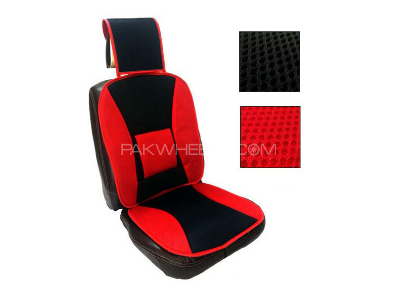 Universal Net Car Seat Cover Red - Black  Image-1