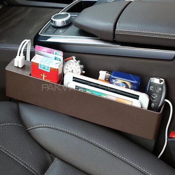 Car Seat Gap Filler With 2 USB Ports Image-1