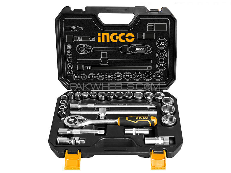 Ingco Tool Box 25pcs 1/2"Socket Set Image-1