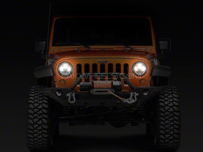 Jeep Led Projection Headlight With Round Drl - 7 Inches Jeep Led Projection Headlight With Round Drl - 7 Inches Image-2