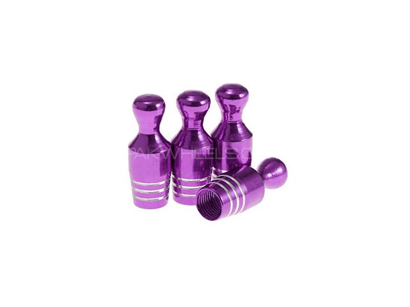 Bowling Shape Tire Nozzle Cap Purple Image-1