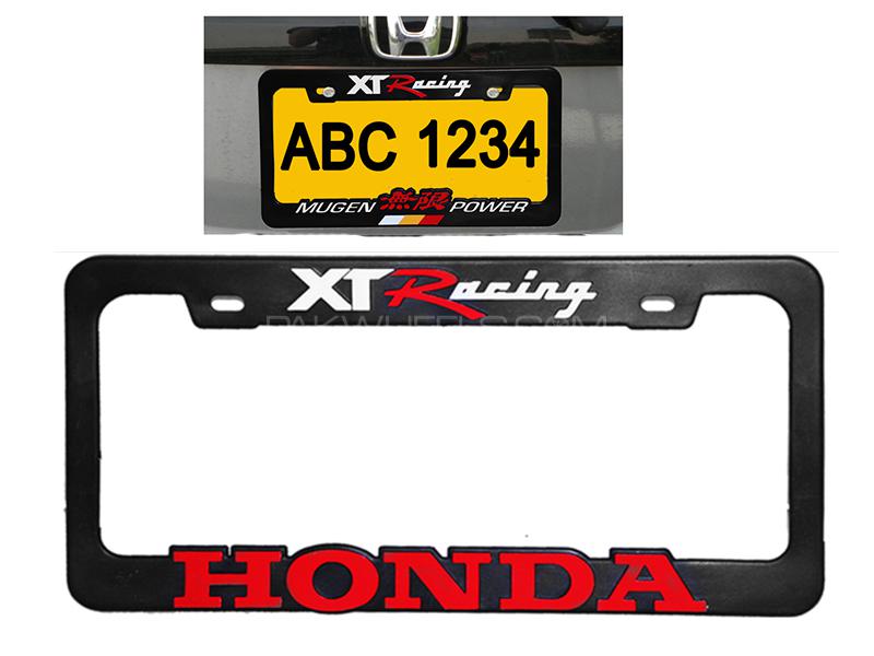 XT Racing Honda Number Plate Frame  Image-1
