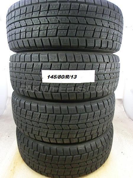 4Tyres set 145/80/r/13 dunlop studless just like brand new condition Image-1