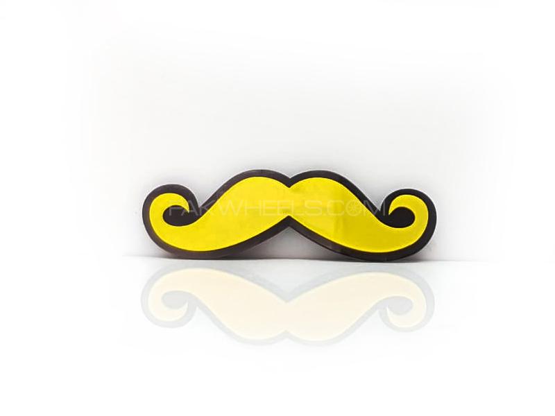Mustache Plastic Pvc Emblem Image-1