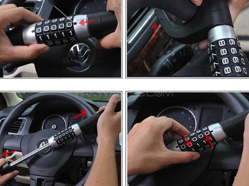 Universal Keyless Anti theft Car Steering Lock  Universal Keyless Anti theft Car Steering Lock  Image-3