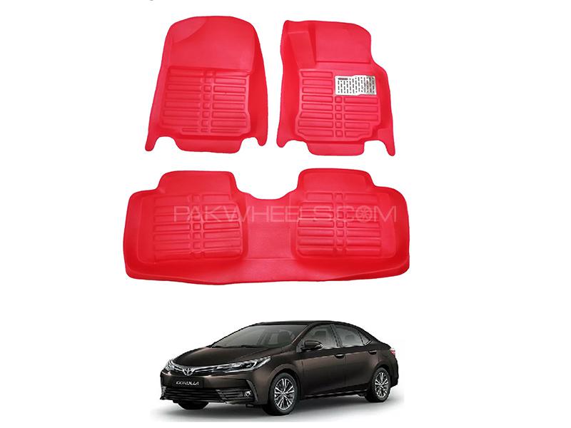 5D Custom Floor Mats Red For Toyota Corolla 2014-2019 Image-1