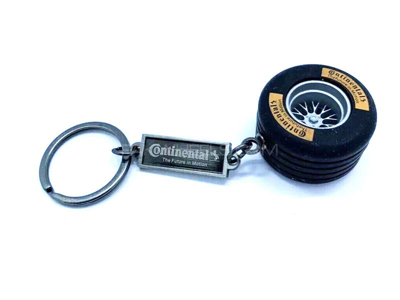 3D Continental Tire Key Chain Metal Image-1