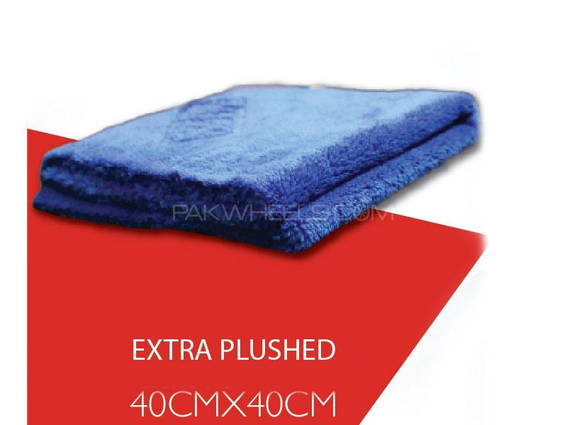 Maxima Extra Plushed Microfiber Detailing Towel 40x40 Blue 1pc  Image-1