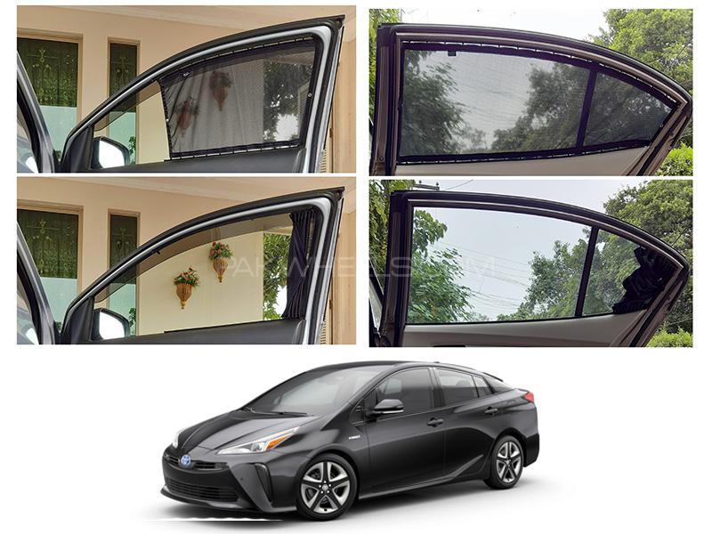 Awra Foldable Fitting Curtain Black Shades For Toyota Prius 2016-2020 Image-1
