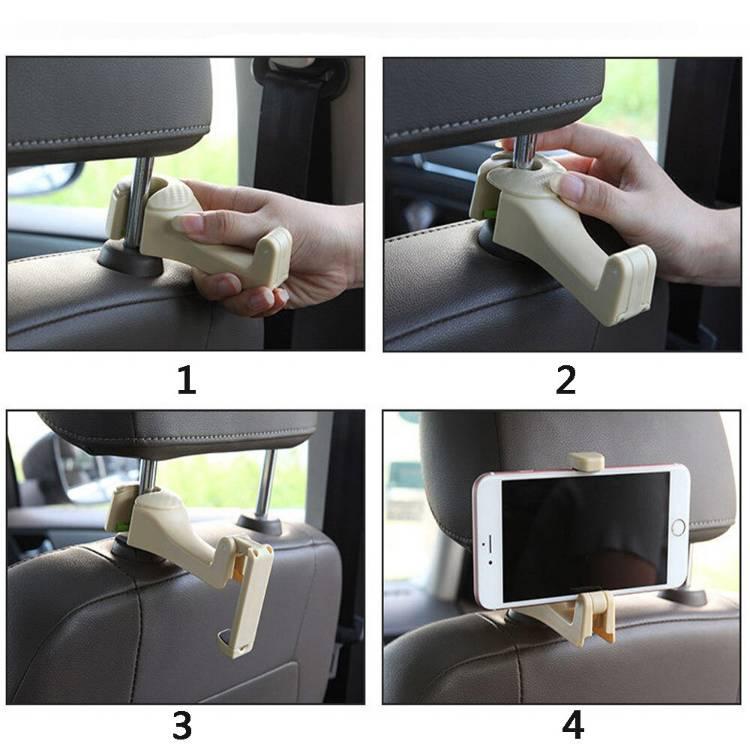 Car Back Seat Phone & Bag Holder  Image-1