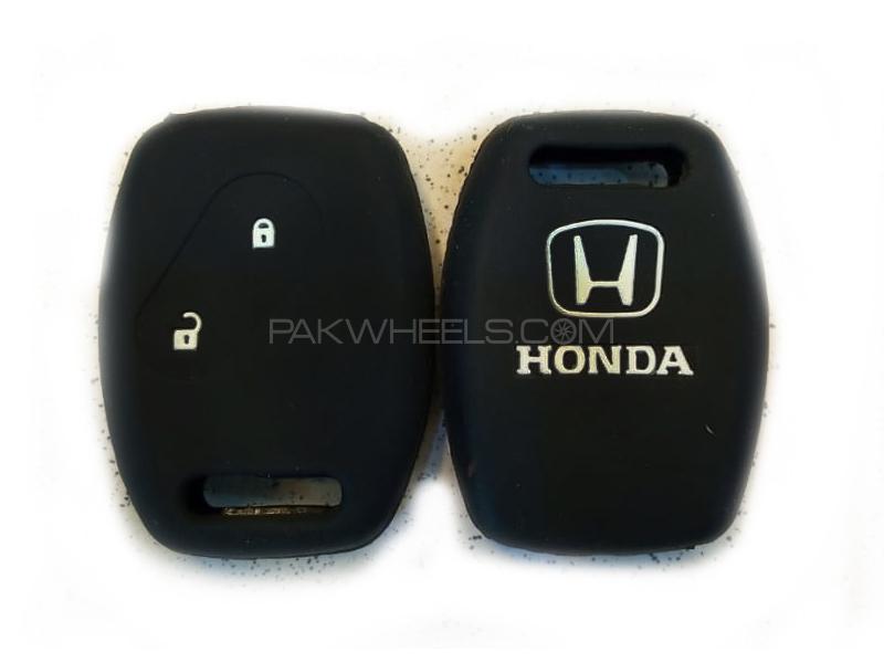 Honda City 2009-2020 Soft Silicone Key Cover Black Image-1