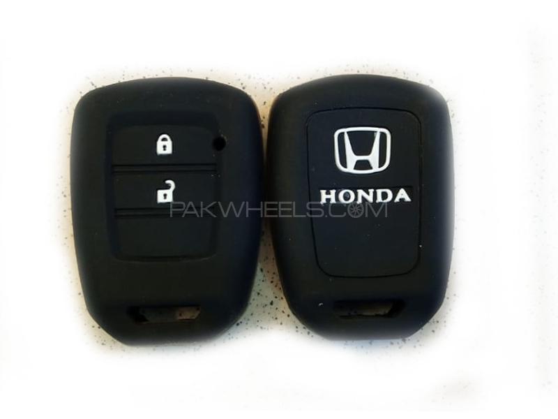 Honda Brv 2017-2020 Soft Silicone Key Cover Black Image-1