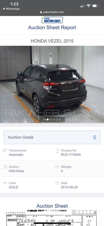 Honda Vezel 2015 for Sale in Faisalabad Image-1