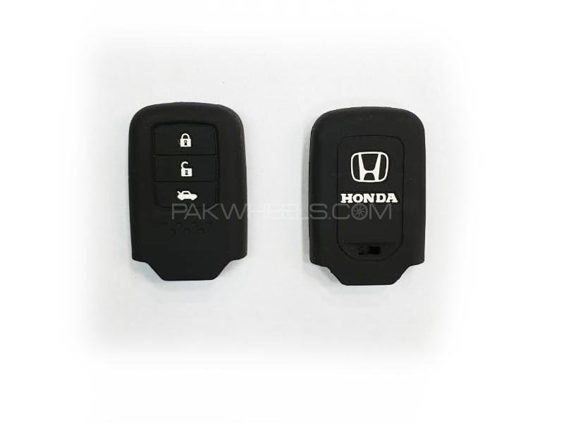 Honda Civic 2016-2022 Soft Silicone Key Cover Black Image-1