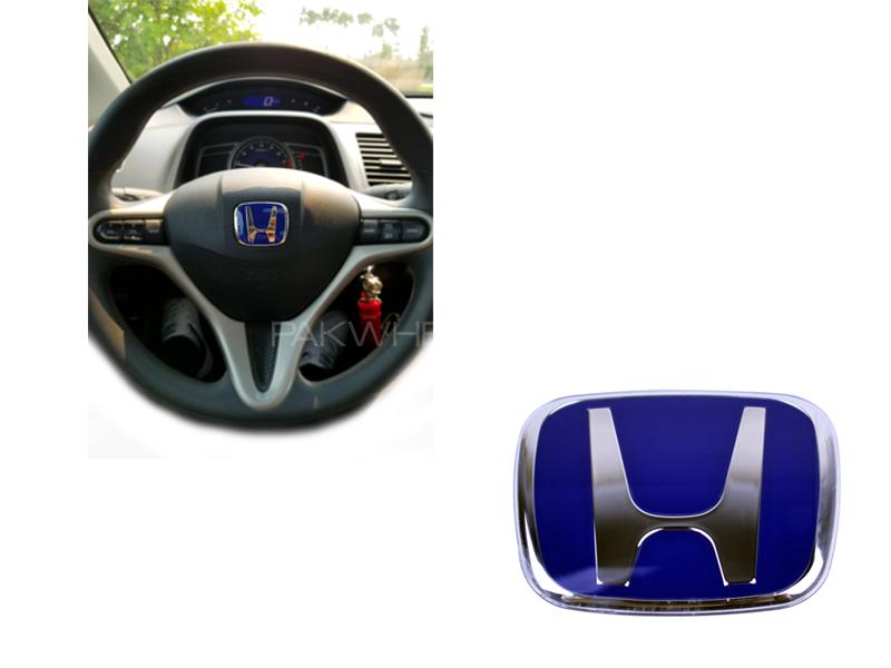 Steering Wheel Honda Emblem Blue Image-1
