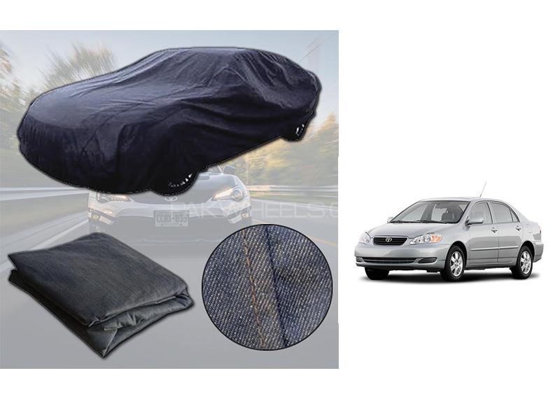 Toyota Corolla 2002-2008 Denim Double Stitched Top Cover  Image-1