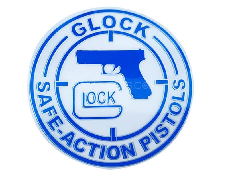 Glock Car Vinyl Sticker - Blue for sale in Karachi Image-1
