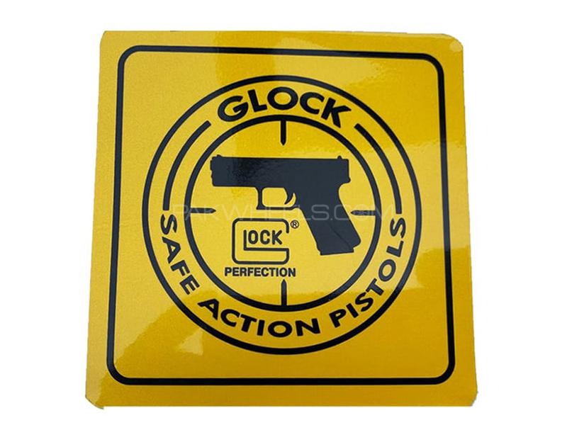 Glock Car Vinyl Sticker - Yellow & Black  for sale in Karachi Image-1