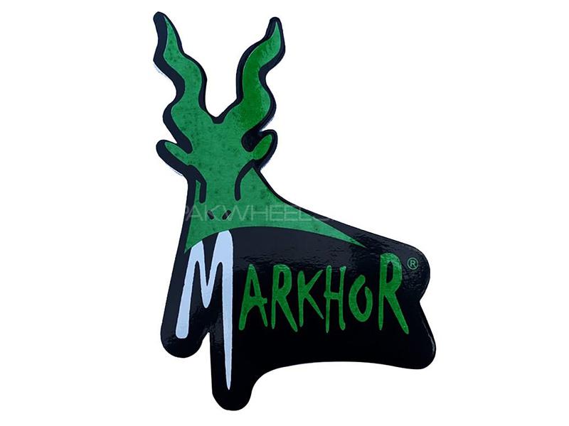 Markhor Car Vinyl Sticker - Green  for sale in Karachi Image-1