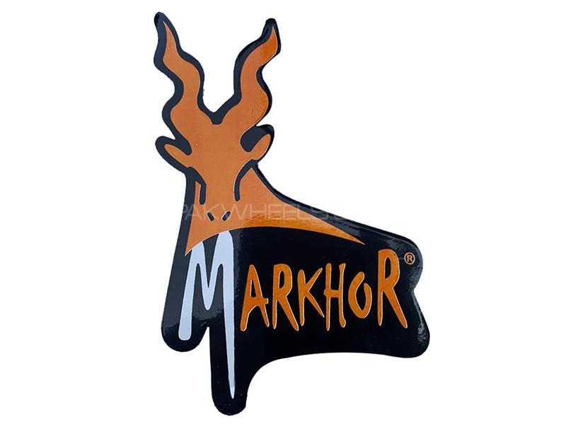Markhor Car Vinyl Sticker - Orange for sale in Karachi Image-1