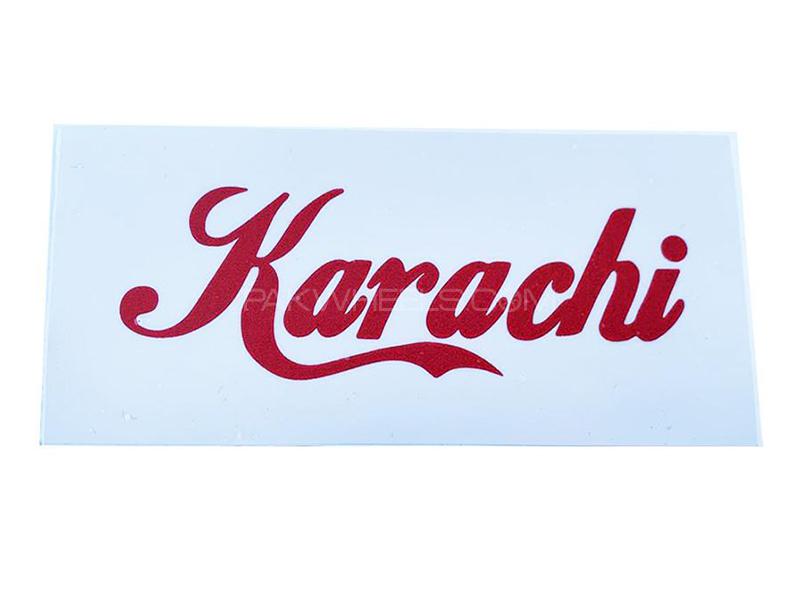 Karachi Car Vinyl Sticker - Red for sale in Karachi Image-1