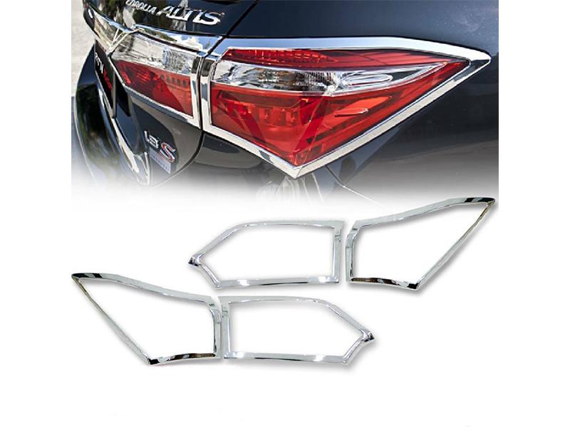Toyota Corolla 2014-2017 Front And Back Light Chrome Cover  Toyota Corolla 2014-2017 Front And Back Light Chrome Cover  Image-2