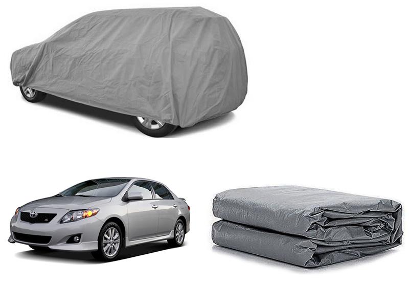 Toyota Corolla 2008-2014 PVC Cotton Fabric Top Cover - Grey  Image-1