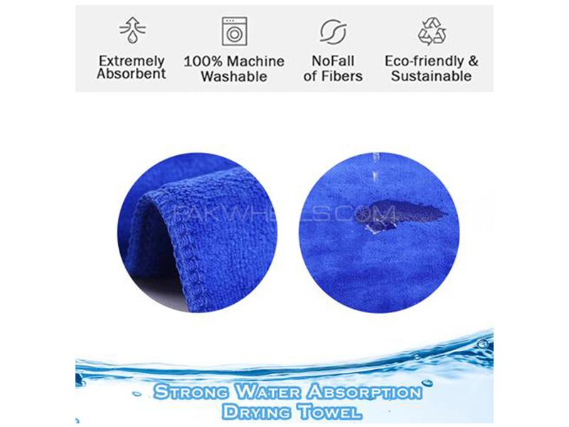 MicroFiber Cloth Blue 30cm × 60 cm - Pack Of 5 MicroFiber Cloth Blue 30cm × 60 cm - Pack Of 5 Image-4