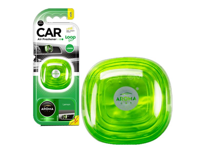 AROMA Car Air Freshener Loop Gel Lemon Image-1
