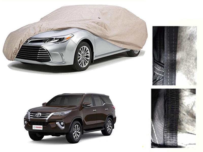 Toyota Fortuner 2016-2021 PVC Cotton Car Top Cover  for sale in Karachi Image-1