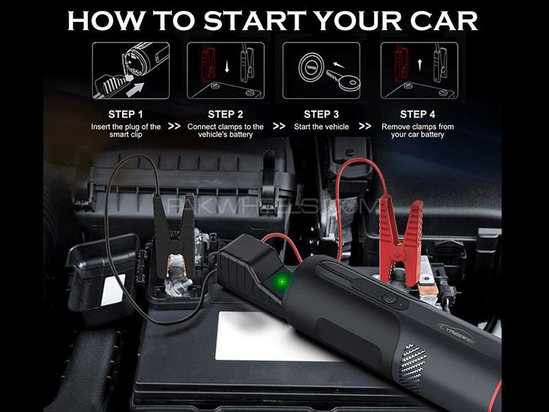 3 In 1 Rechargeable Car Battery Jump Starter Power Bank & Portable Vacuum Cleaner 10000mAh  3 In 1 Rechargeable Car Battery Jump Starter Power Bank & Portable Vacuum Cleaner 10000mAh  Image-3