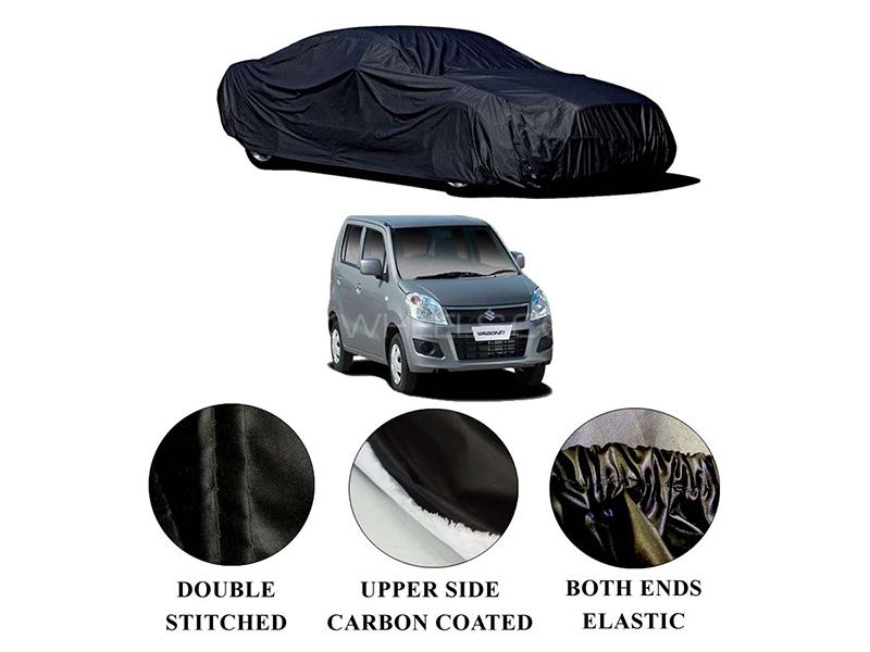Suzuki Wagon R 2014-2021 Polymer Carbon Coated Car Top Cover for sale in Karachi Image-1