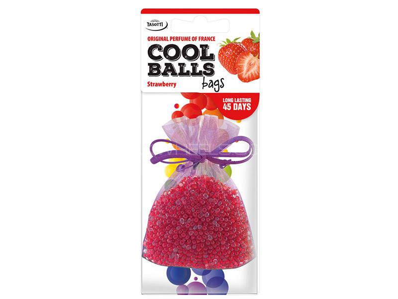 Tasotti Cool Balls Hanging Car Air Freshener - Strawberry - Pack Of 2  for sale in Karachi Image-1