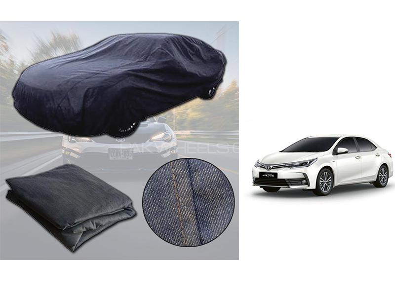 Toyota Corolla 2014-2021 Denim Double Stitched Top Cover  Image-1