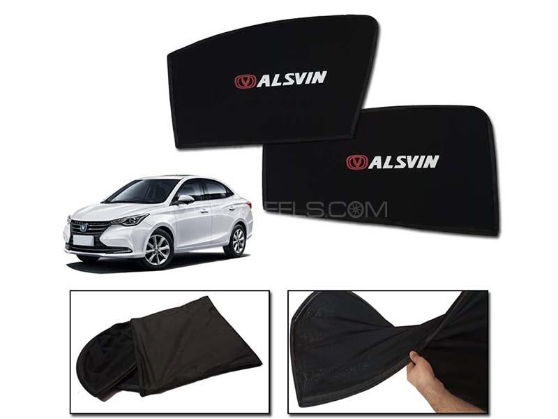 Changan Alsvin 2021-2022 Foldable & Flexible Sun Shades With Logo  Image-1