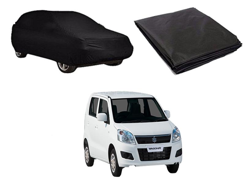Suzuki Wagon R PVC Water Proof Top Cover - Black  Image-1