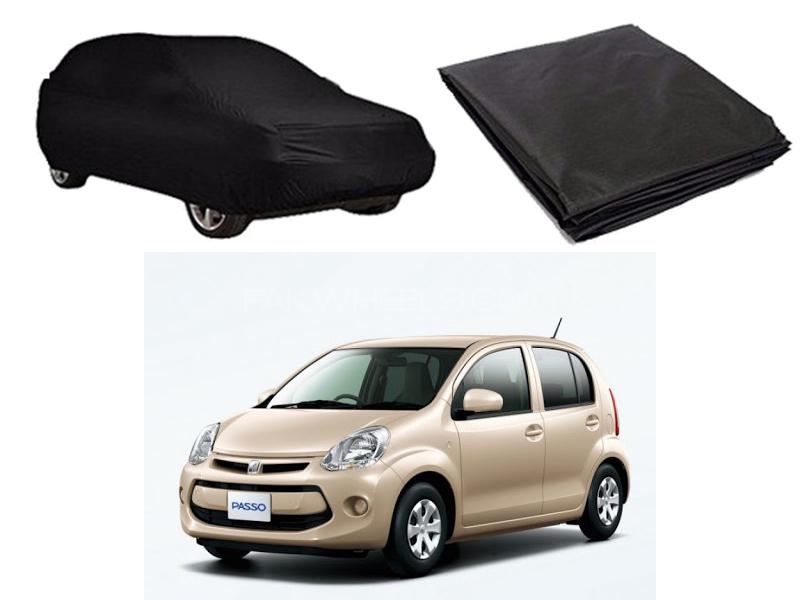 Toyota Passo 2010-2014 PVC Water Proof Top Cover - Black   Image-1