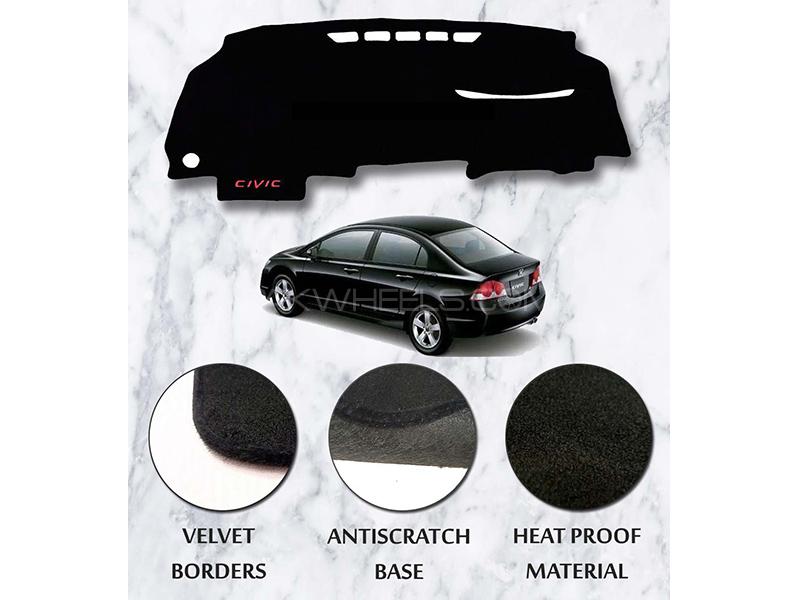 Honda Civic 2006-2012 Dashboard Cover Mat - Heat Proof Material  Image-1