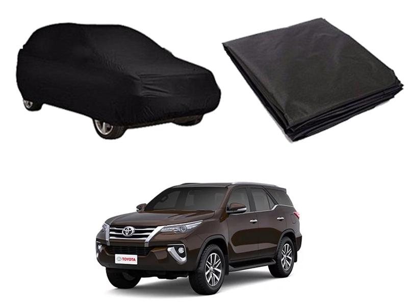Toyota Fortuner 2016-2021 PVC Water Proof Top Cover - Black  Image-1