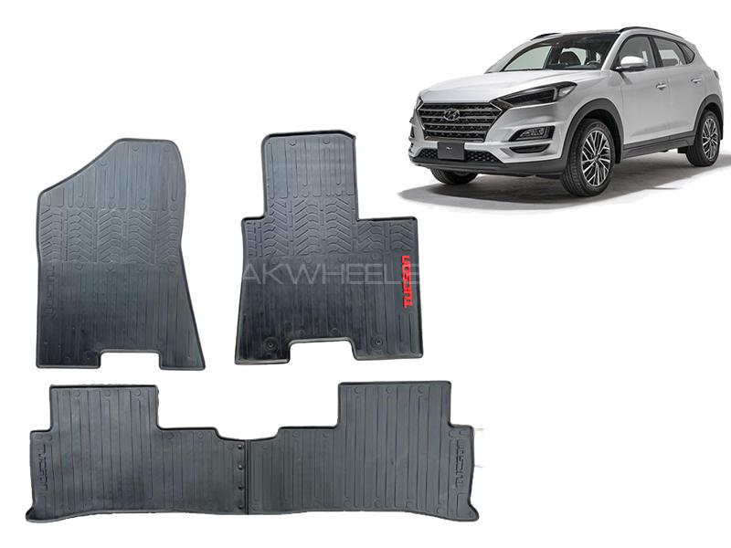 Diamond Latex Premium Black Hyundai Tucson Floor Mats| Plastic | Water Proof | Rubber Mats Image-1
