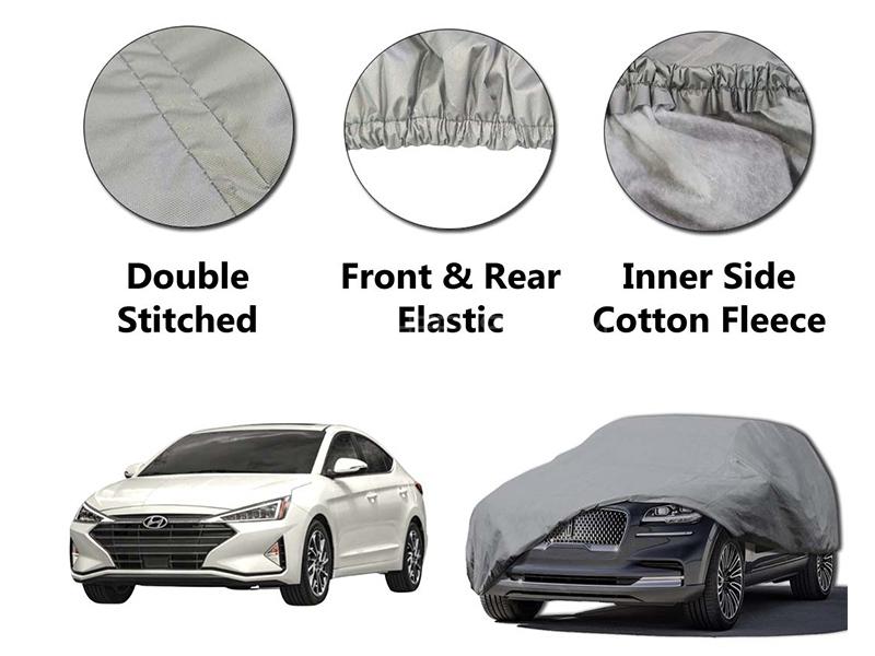 Hyundai Elantra 2021-2022 PVC Cotton Double Stitched Car Top Cover  Image-1