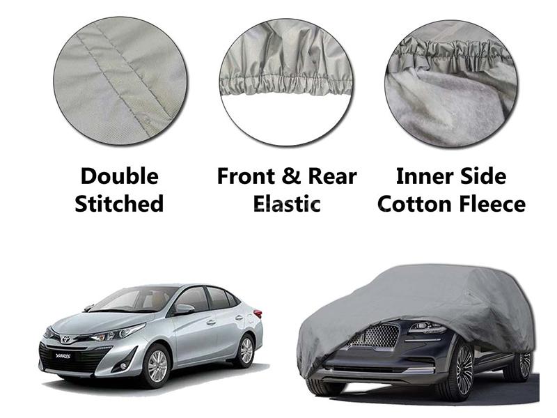 Toyota Yaris 2020-2021 PVC Cotton Double Stitched Car Top Cover  Image-1