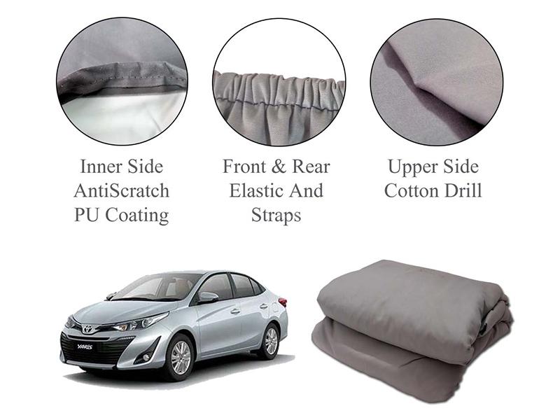 Toyota Yaris 2020-2021 PU Powder Coated Cotton Top Cover | Car Cover | Anti-Scratch | Dust Proof  Image-1